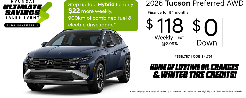 2026 Tucson Preferred AWD - Ultimate Savings Event