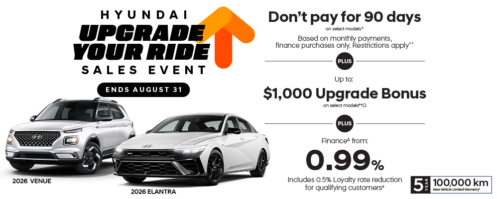 Upgrade Your Ride Sales Event - August 31
