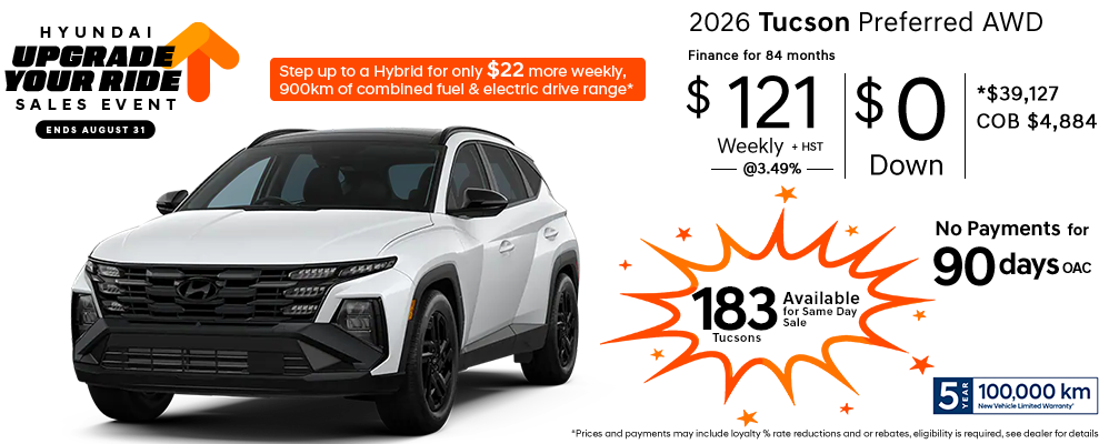2026 Tucson Preferred AWD - Upgrade Your Ride Sales Event 