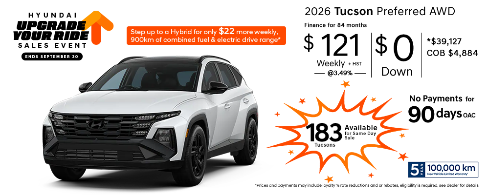 2026 Tucson Preferred AWD - Upgrade Your Ride Sales Event 